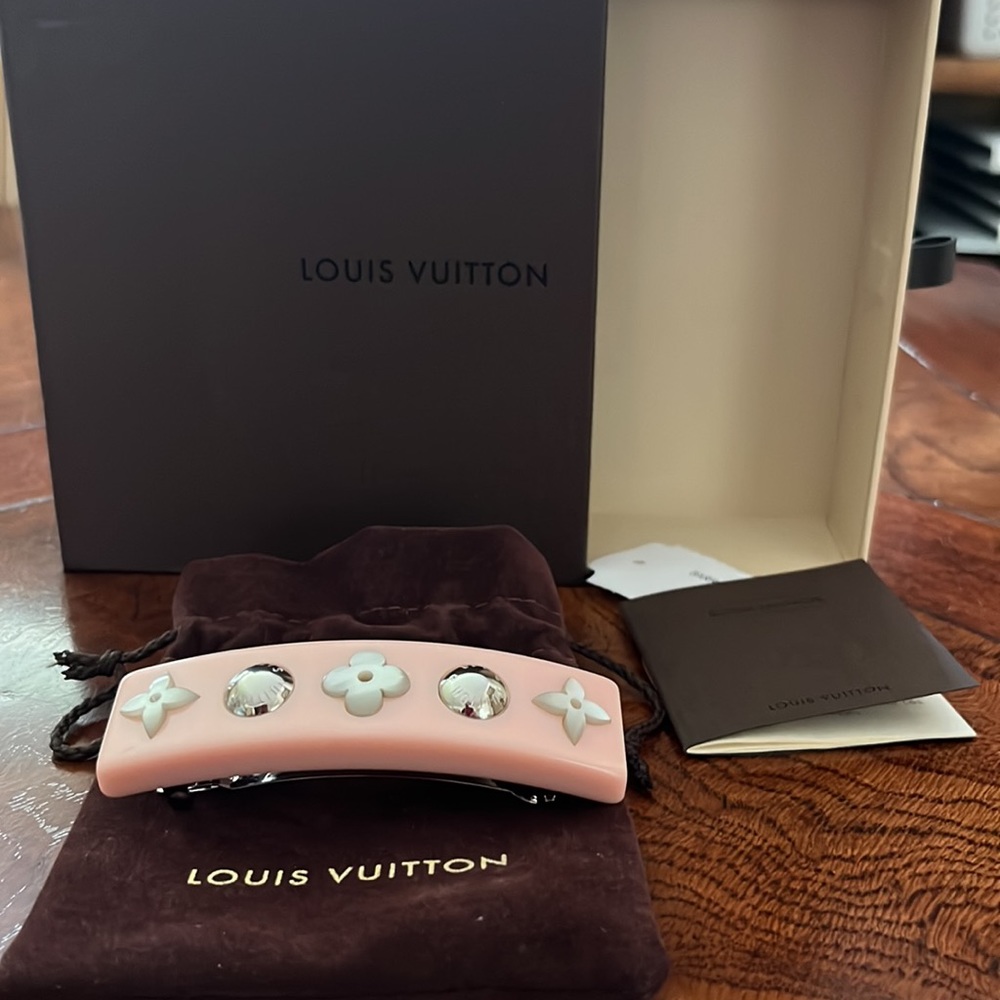 Louis Vuitton Hair Accessory-  Random Flower pattern in Rose.  New with tags!